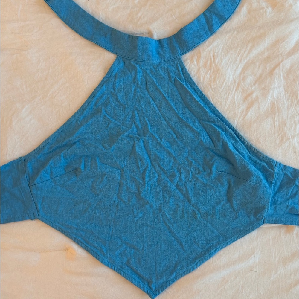 Evaline Halter Open Back Scarf Top - Picture 3 of 3
